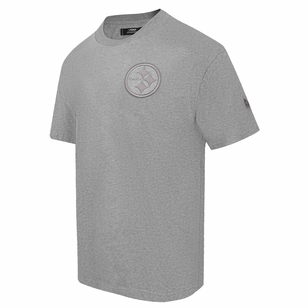 NFL PITTSBURGH STEELERS NEUTRAL MEN'S DROP SHOULDER TEE (DARK HEATHER GRAY)