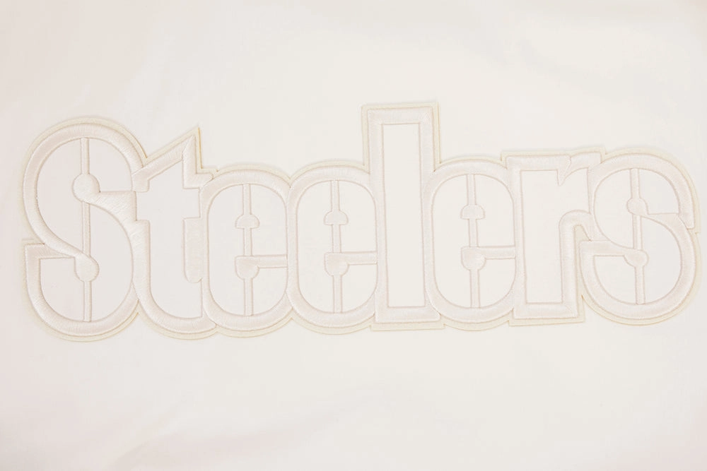 NFL PITTSBURGH STEELERS NEUTRAL MEN'S TWILL JACKET (EGGSHELL)