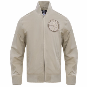 NFL PITTSBURGH STEELERS NEUTRAL MEN'S TWILL JACKET (TAUPE)