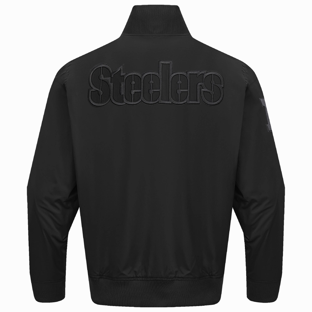 NFL PITTSBURGH STEELERS NEUTRAL TWILL JACKET (BLACK)
