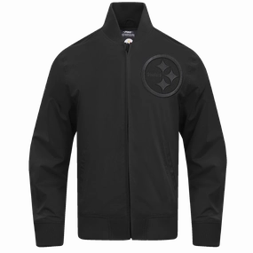 NFL PITTSBURGH STEELERS NEUTRAL TWILL JACKET (BLACK)