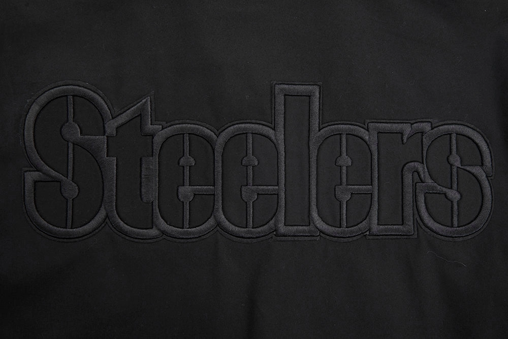 NFL PITTSBURGH STEELERS NEUTRAL TWILL JACKET (BLACK)