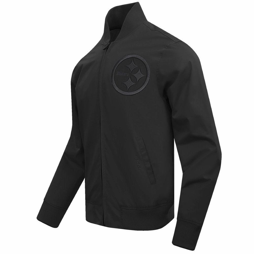 NFL PITTSBURGH STEELERS NEUTRAL TWILL JACKET (BLACK)