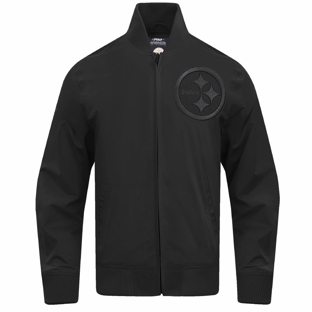 NFL PITTSBURGH STEELERS NEUTRAL TWILL JACKET (BLACK)