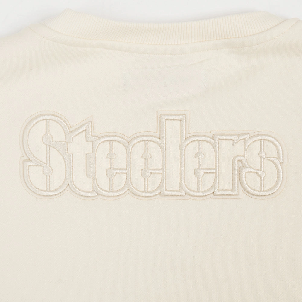 NFL PITTSBURGH STEELERS NEUTRAL WOMEN'S CREWNECK (EGGSHELL)