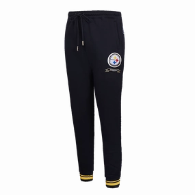NFL PITTSBURGH STEELERS PRO PREP W RIB FLEECE WOMEN'S SWEATPANT (BLACK/YELLOW)
