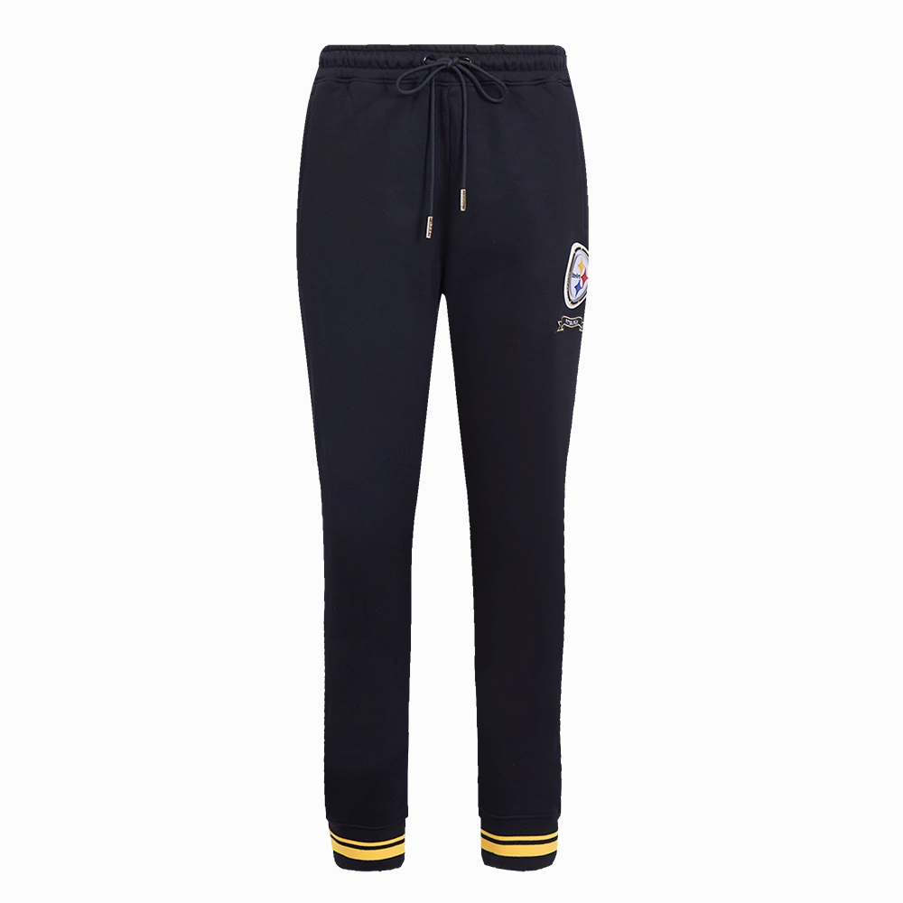 NFL PITTSBURGH STEELERS PRO PREP W RIB FLEECE WOMEN'S SWEATPANT (BLACK/YELLOW)