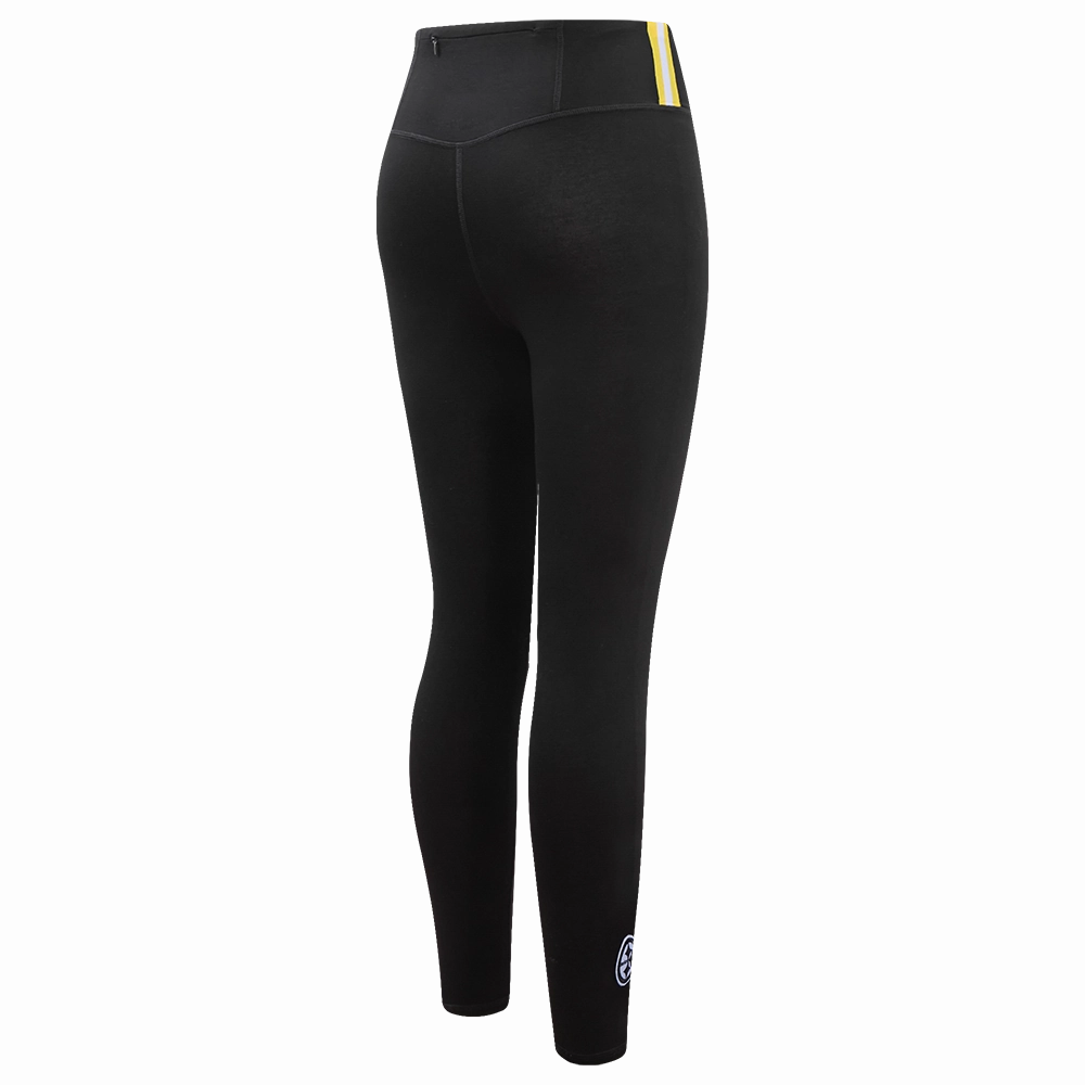 NFL PITTSBURGH STEELERS PRO PREP WOMEN'S HIGH WAIST JERSEY LEGGING (BLACK)