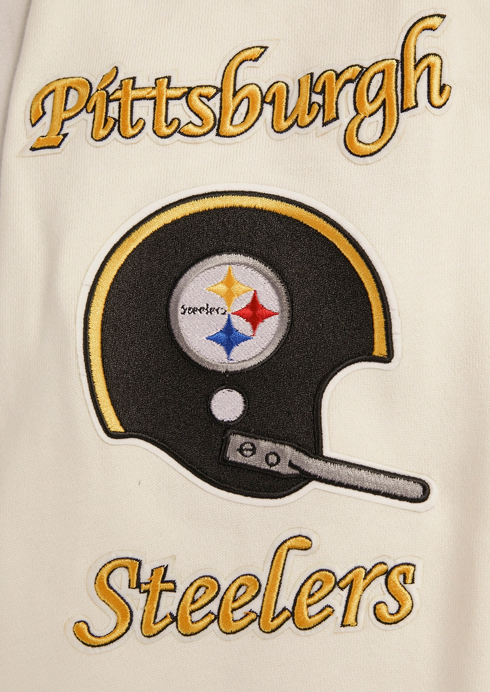 NFL PITTSBURGH STEELERS RETRO CLASSIC MEN'S HOODIE (EGGSHELL/ BLACK)