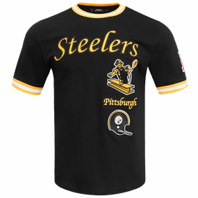 NFL PITTSBURGH STEELERS RETRO CLASSIC MEN'S TEE (BLACK/YELLOW)