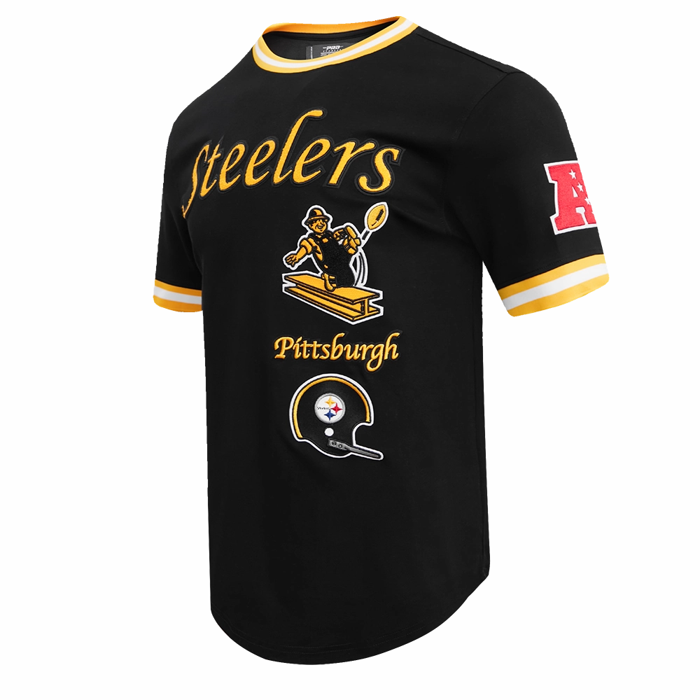 NFL PITTSBURGH STEELERS RETRO CLASSIC MEN'S TEE (BLACK/YELLOW)