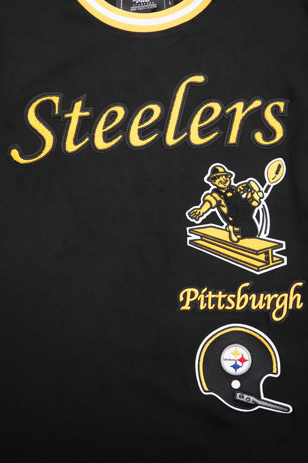 NFL PITTSBURGH STEELERS RETRO CLASSIC MEN'S TEE (BLACK/YELLOW)
