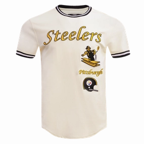 NFL PITTSBURGH STEELERS RETRO CLASSIC MEN'S TEE (EGGSHELL/ BLACK)