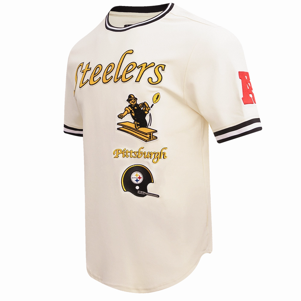 NFL PITTSBURGH STEELERS RETRO CLASSIC MEN'S TEE (EGGSHELL/ BLACK)