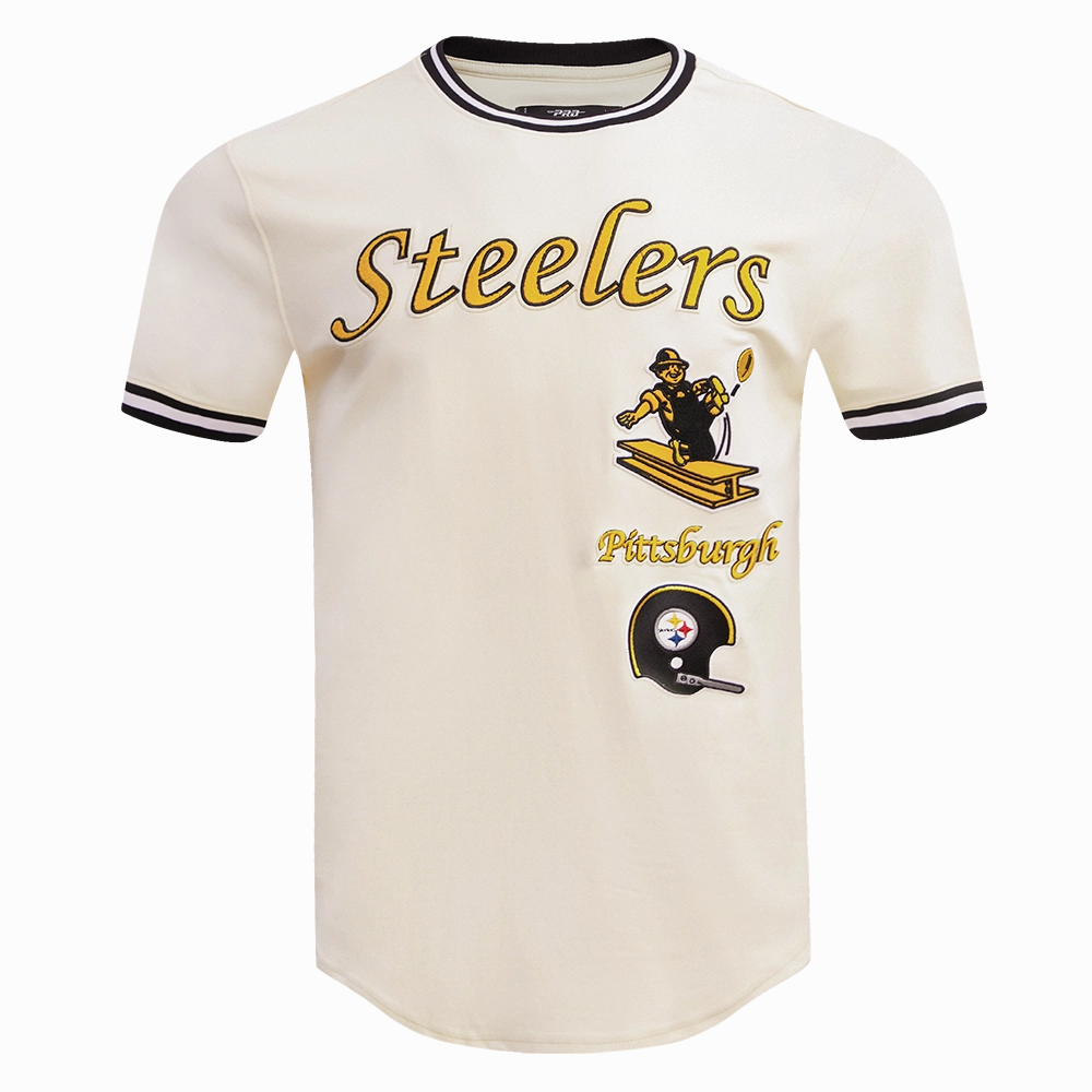 NFL PITTSBURGH STEELERS RETRO CLASSIC MEN'S TEE (EGGSHELL/ BLACK)