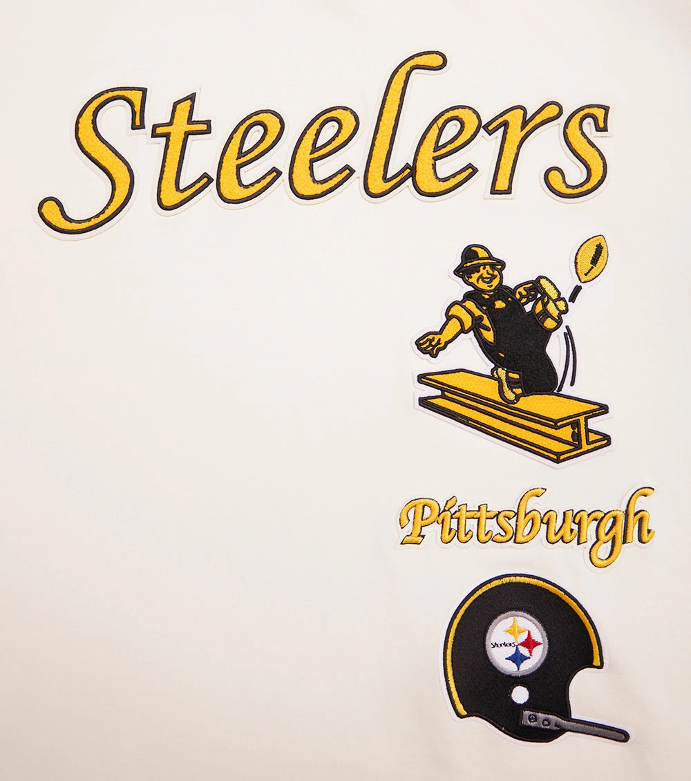 NFL PITTSBURGH STEELERS RETRO CLASSIC MEN'S TEE (EGGSHELL/ BLACK)