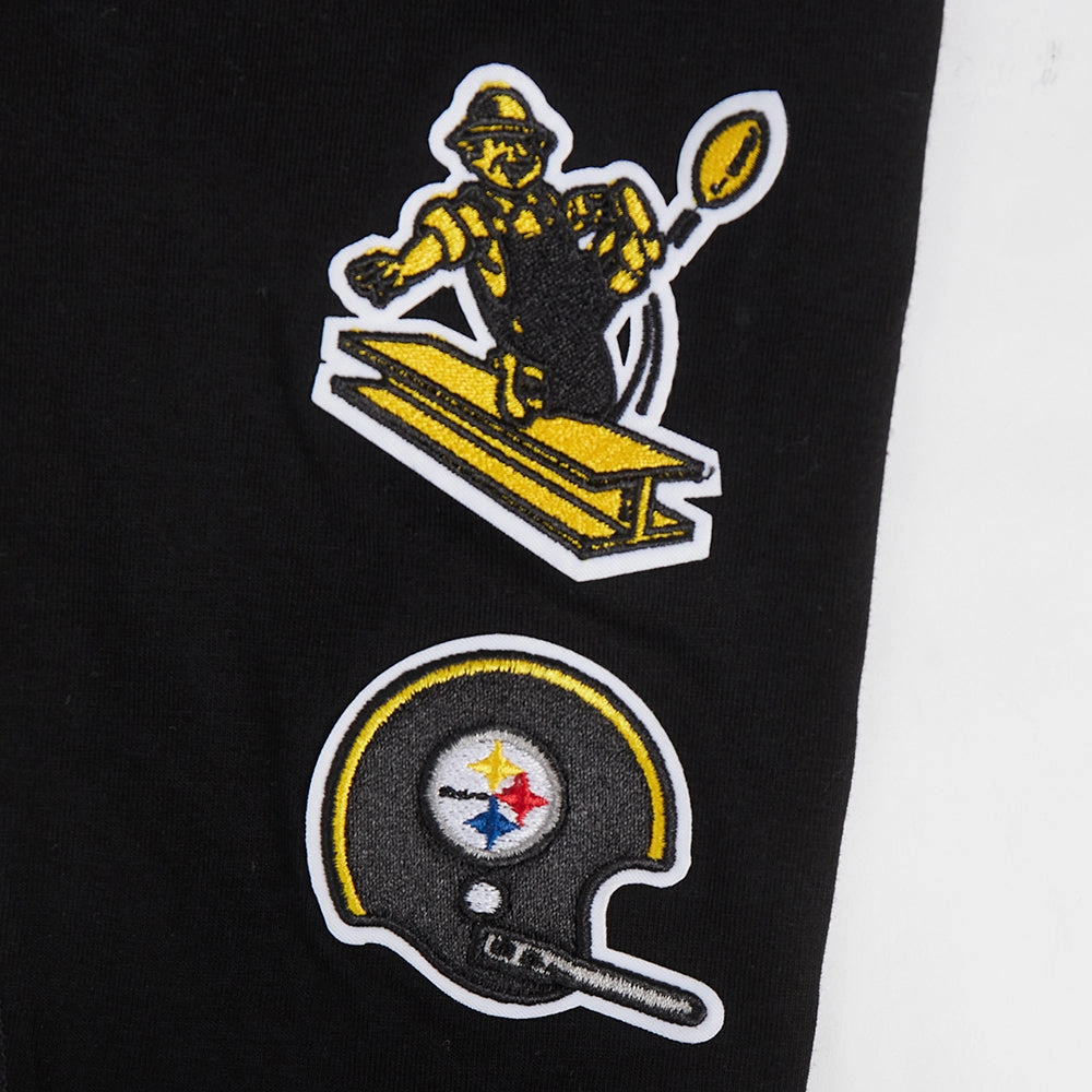 NFL PITTSBURGH STEELERS RETRO CLASSIC WOMEN'S JERSEY LEGGING (BLACK)