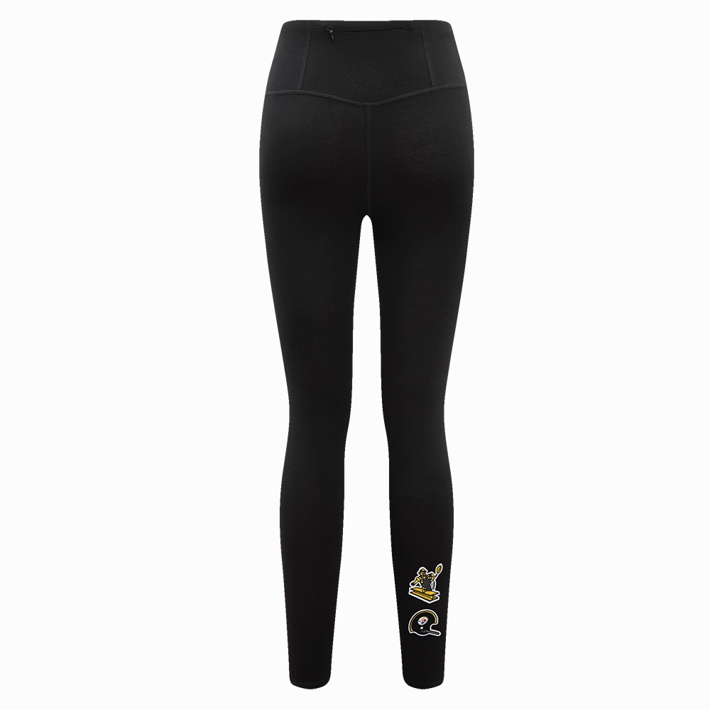 NFL PITTSBURGH STEELERS RETRO CLASSIC WOMEN'S JERSEY LEGGING (BLACK)