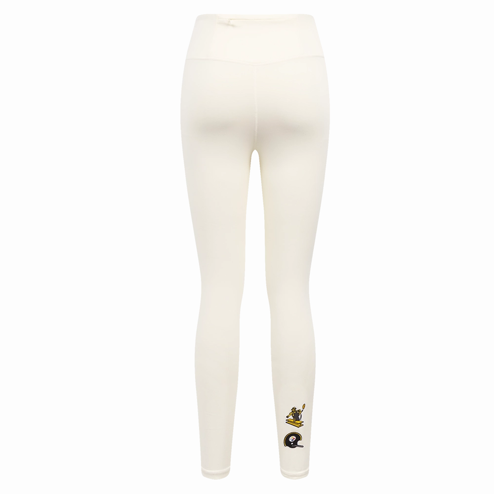 NFL PITTSBURGH STEELERS RETRO CLASSIC WOMEN'S JERSEY LEGGING (EGGSHELL)