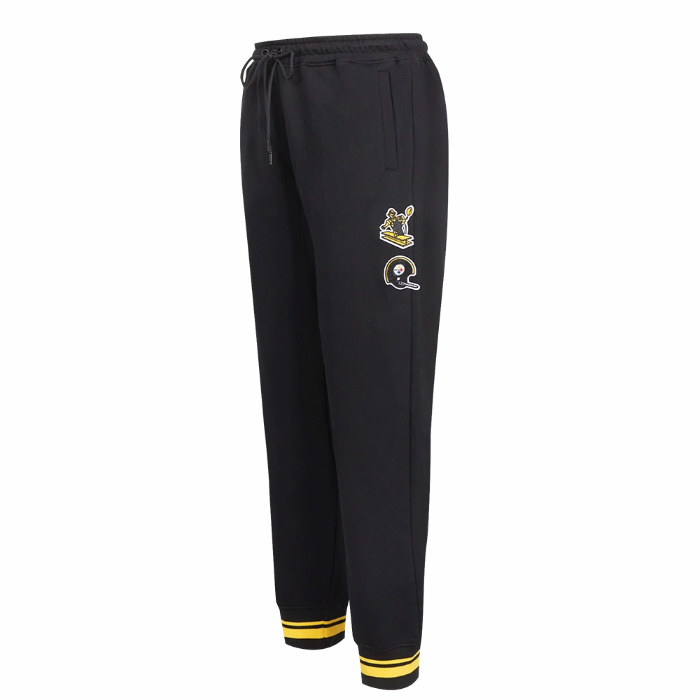 NFL PITTSBURGH STEELERS RETRO CLASSIC WOMEN'S SWEATPANT (BLACK/YELLOW)