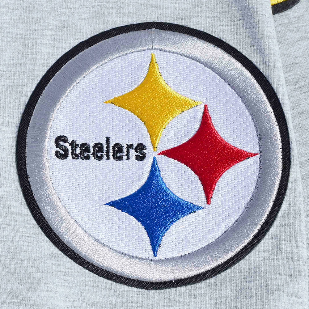 NFL PITTSBURGH STEELERS TEAM PENNANTS MEN'S WORDMARK   TEE (HEATHER GREY)