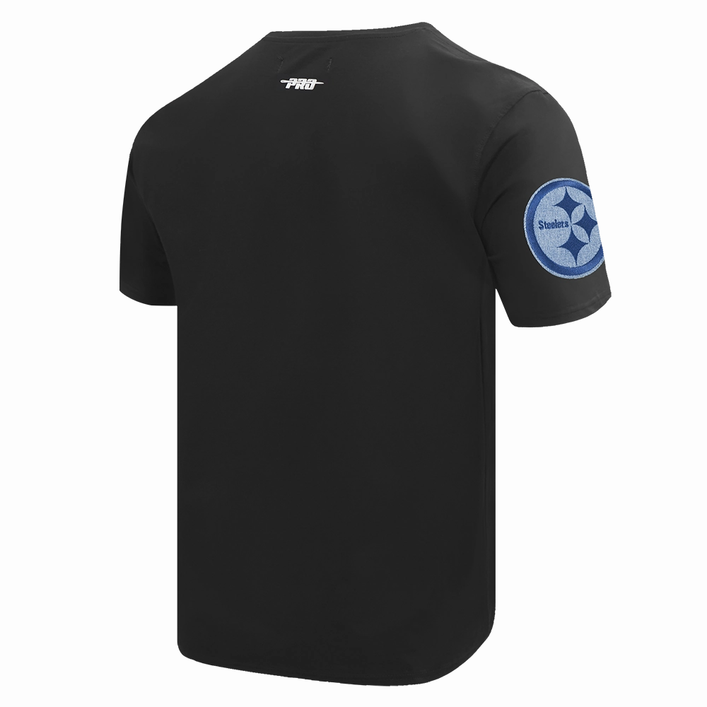 NFL PITTSBURGH STEELERS VARSITY BLUES MEN'S TEE (BLACK)