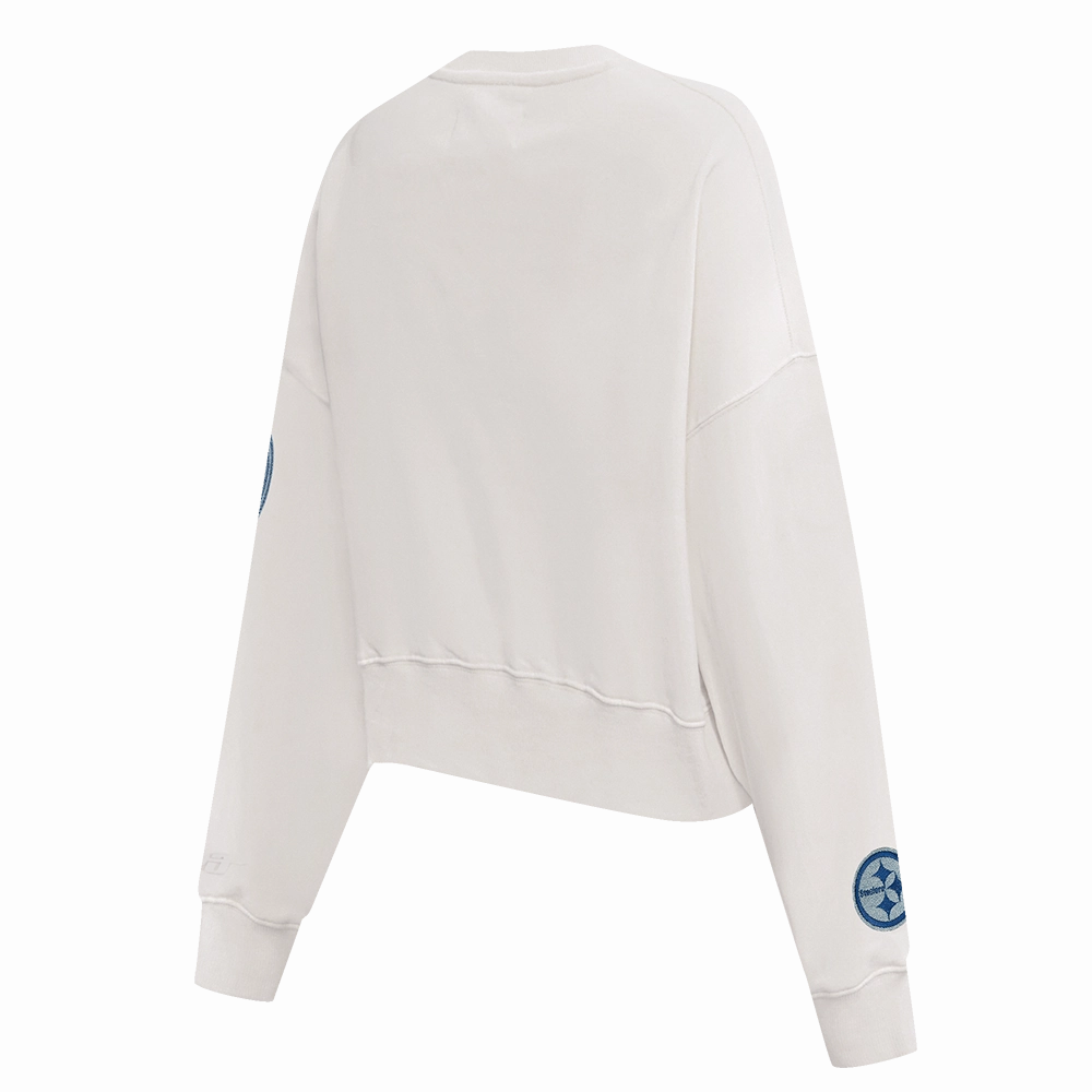 NFL PITTSBURGH STEELERS VARSITY BLUES WOMEN'S CREWNECK (LINEN)