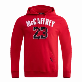 NFL SAN FRANCISCO 49ERS CHRISTIAN McCAFFREY #23 MEN'S PULLOVER HOODIE (RED)