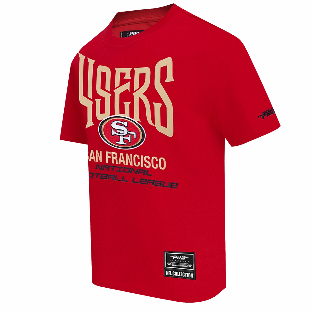 NFL SAN FRANCISCO 49ERS CITY TOUR 2.0 MEN'S COTTON JERSEY DROP SHOULDER TEE (RED)