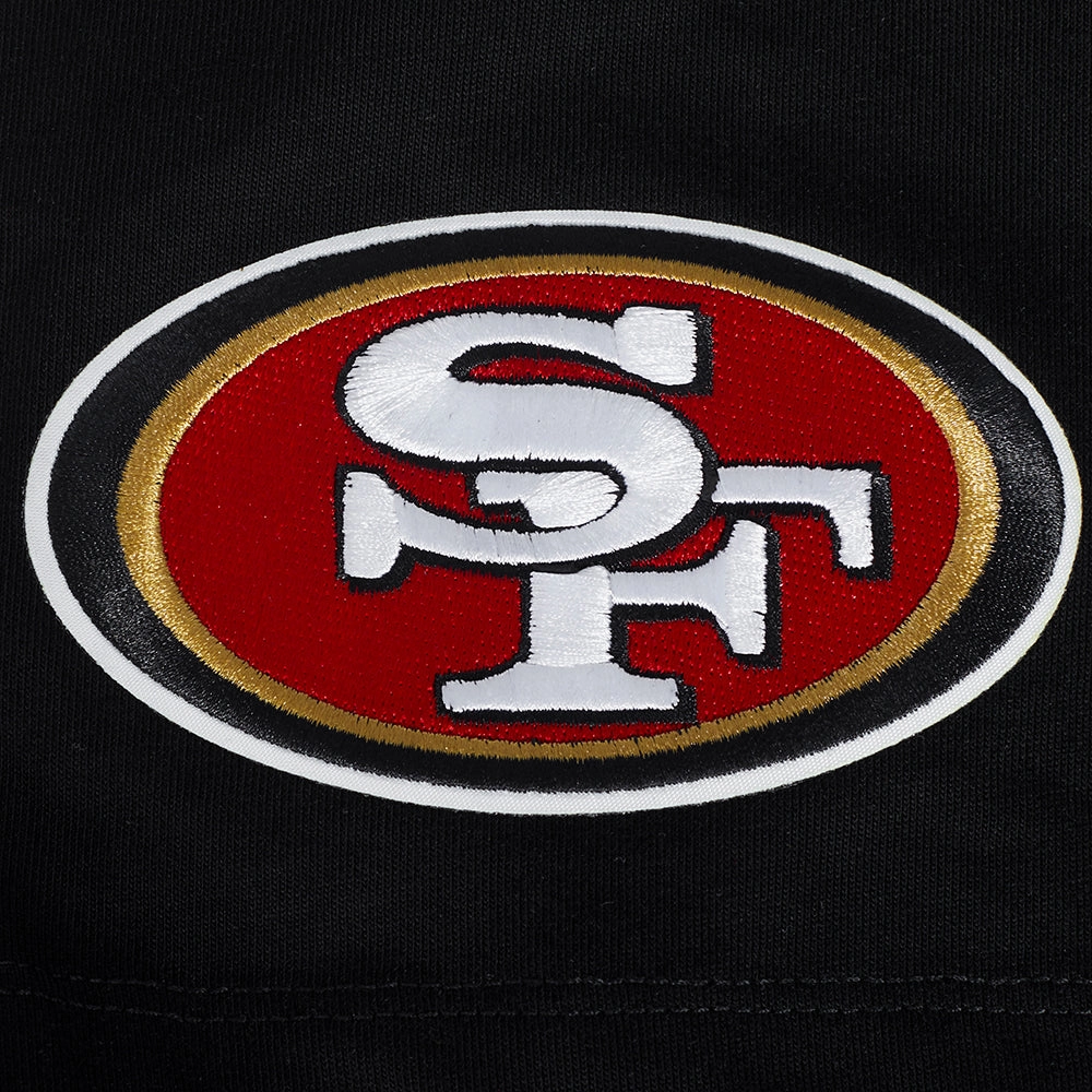 NFL SAN FRANCISCO 49ERS CITY TOUR COTTON JERSEY MEN'S DROP SHOULDER TEE (BLACK)