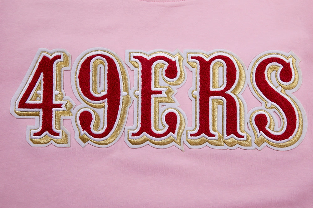 NFL SAN FRANCISCO 49ERS CLASSIC CHENILLE   TEE (PINK)