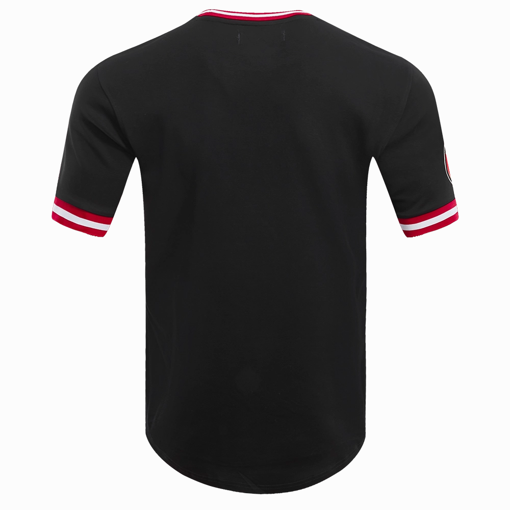 NFL SAN FRANCISCO 49ERS CLASSIC CHENILLE DOUBLE KNIT TEE (BLACK)
