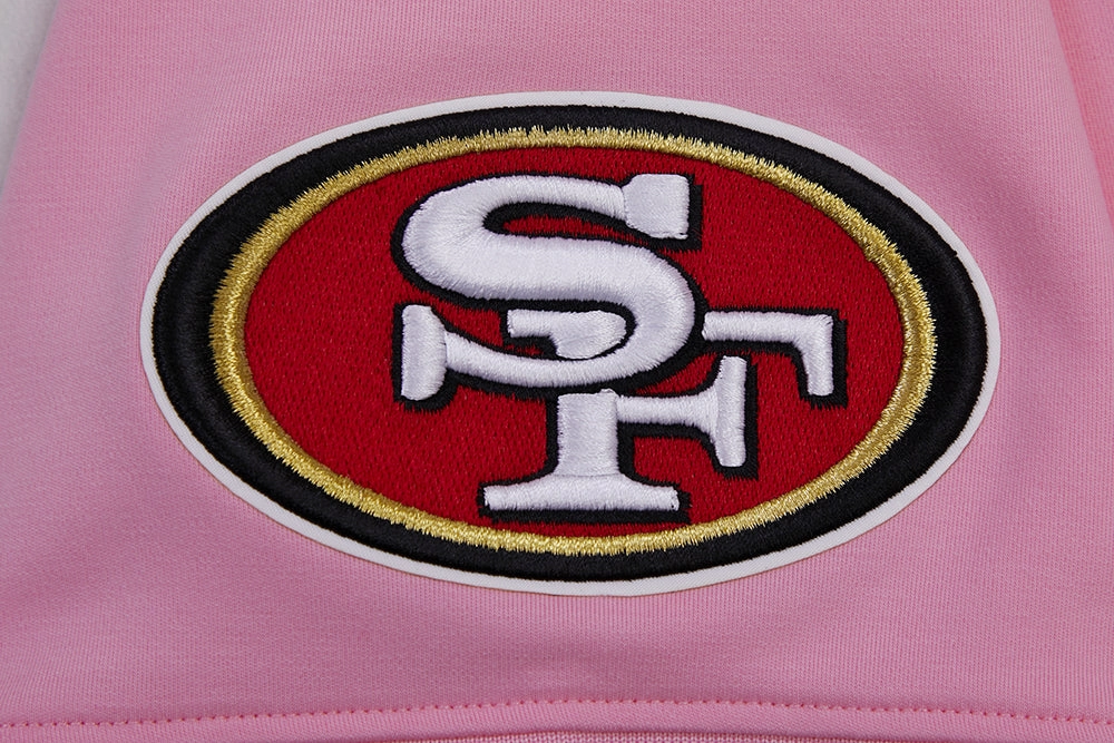 NFL SAN FRANCISCO 49ERS CLASSIC CHENILLE DOUBLE KNIT TEE (PINK)