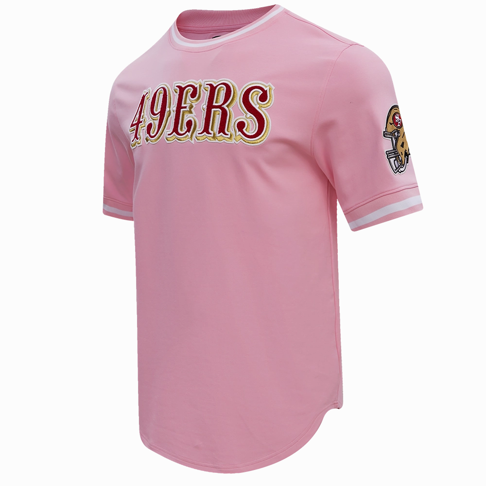 NFL SAN FRANCISCO 49ERS CLASSIC CHENILLE DOUBLE KNIT TEE (PINK)