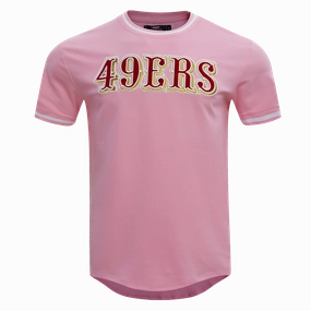 NFL SAN FRANCISCO 49ERS CLASSIC CHENILLE DOUBLE KNIT TEE (PINK)