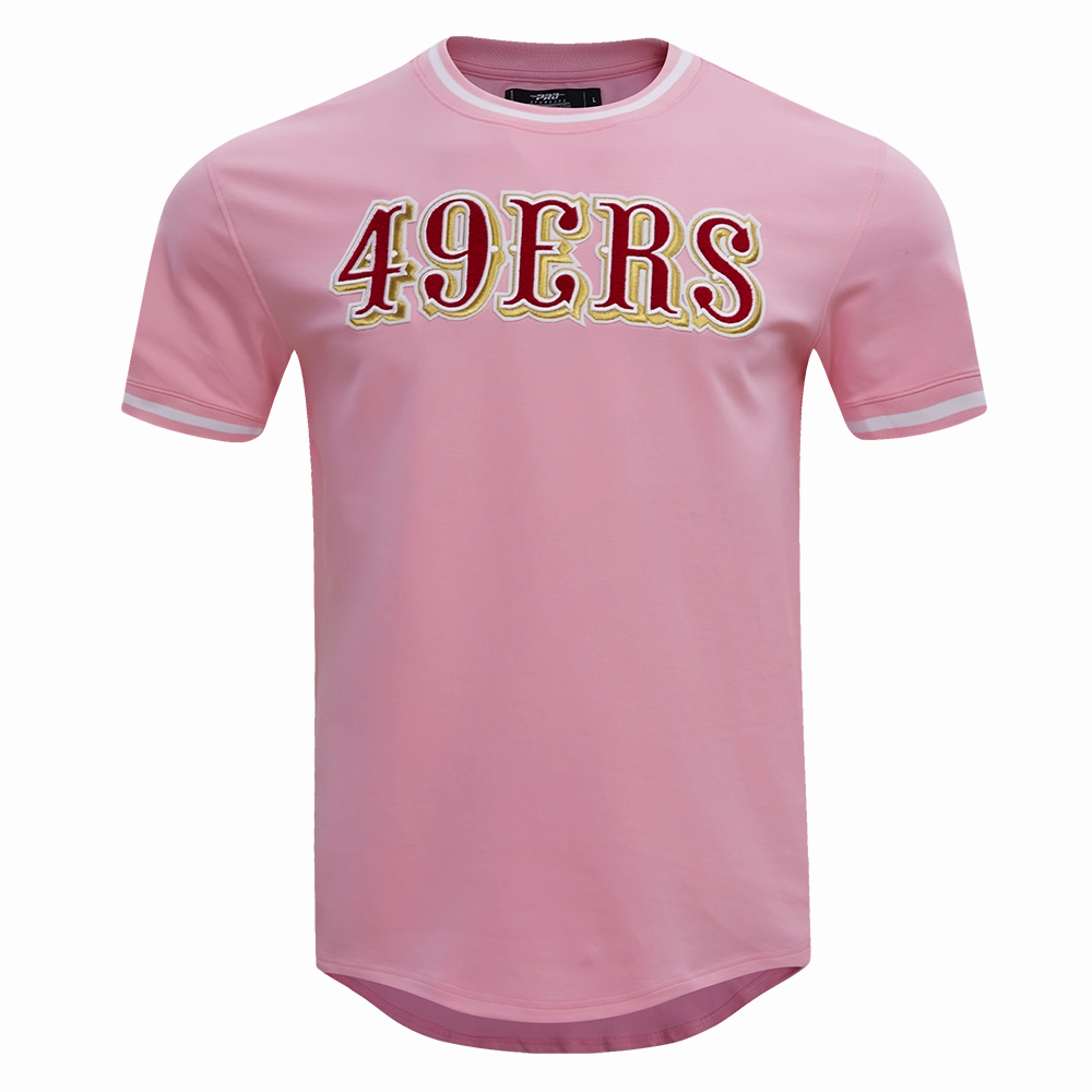 NFL SAN FRANCISCO 49ERS CLASSIC CHENILLE DOUBLE KNIT TEE (PINK)