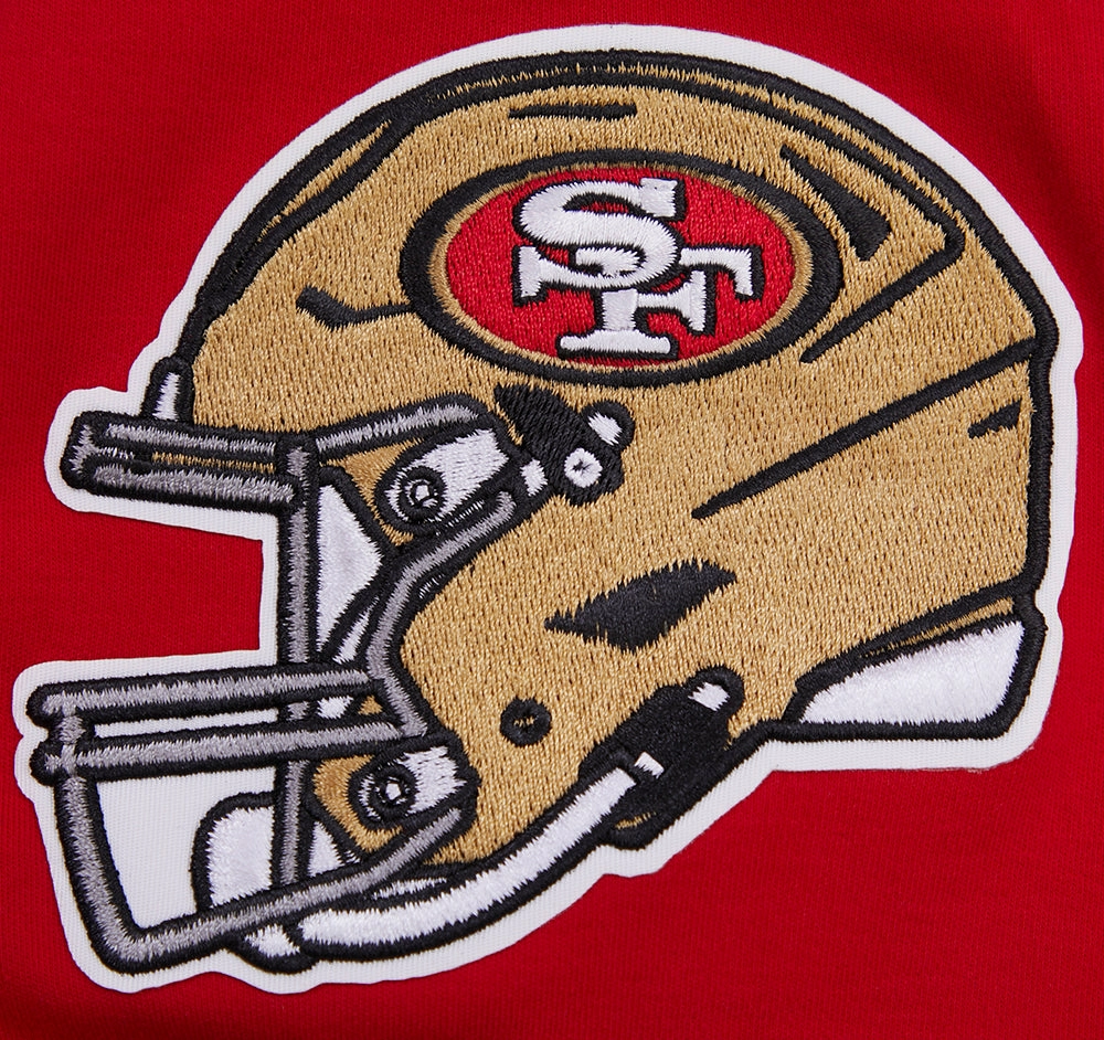 NFL SAN FRANCISCO 49ERS CLASSIC CHENILLE DOUBLE KNIT TEE (RED)