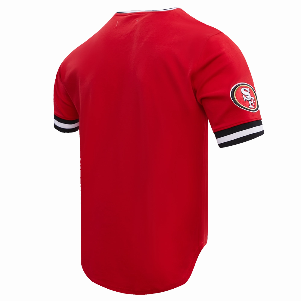 NFL SAN FRANCISCO 49ERS CLASSIC CHENILLE DOUBLE KNIT TEE (RED)