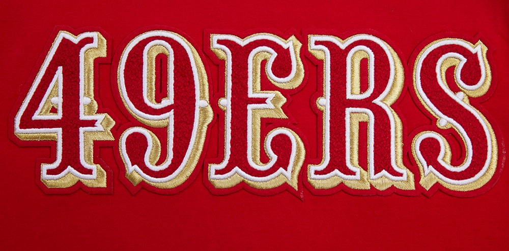 NFL SAN FRANCISCO 49ERS CLASSIC CHENILLE DOUBLE KNIT TEE (RED)