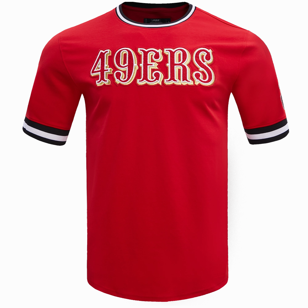 NFL SAN FRANCISCO 49ERS CLASSIC CHENILLE DOUBLE KNIT TEE (RED)