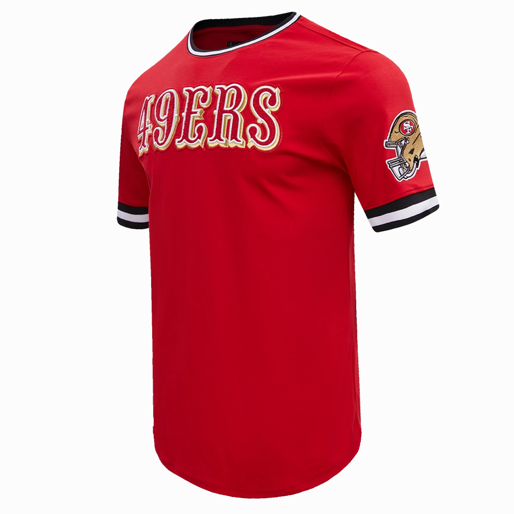 NFL SAN FRANCISCO 49ERS CLASSIC CHENILLE DOUBLE KNIT TEE (RED)