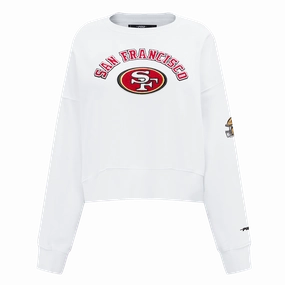 NFL SAN FRANCISCO 49ERS CLASSIC FLEECE CREWNECK (WHITE)