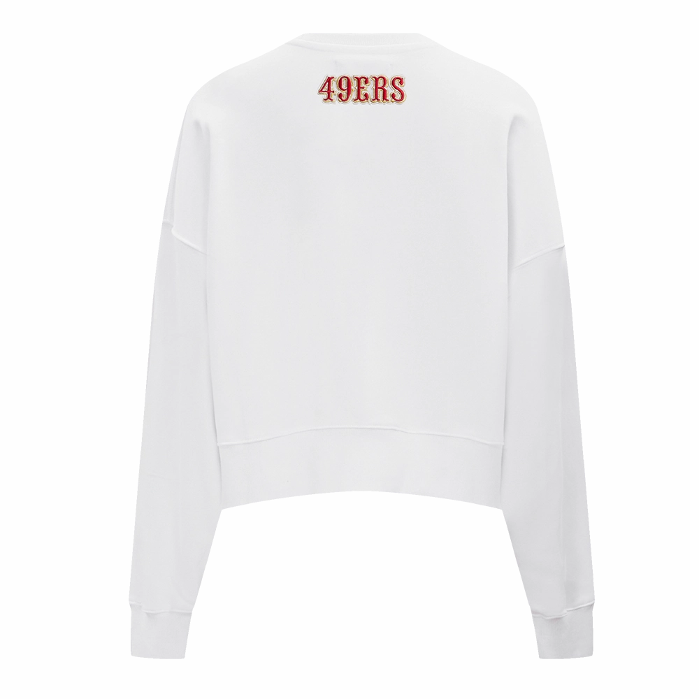 NFL SAN FRANCISCO 49ERS CLASSIC FLEECE CREWNECK (WHITE)