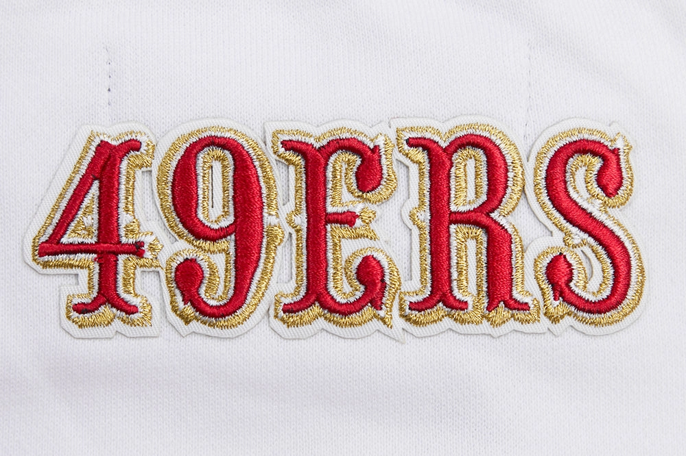 NFL SAN FRANCISCO 49ERS CLASSIC FLEECE CREWNECK (WHITE)
