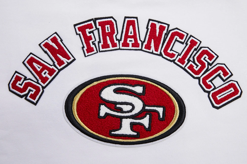 NFL SAN FRANCISCO 49ERS CLASSIC FLEECE CREWNECK (WHITE)