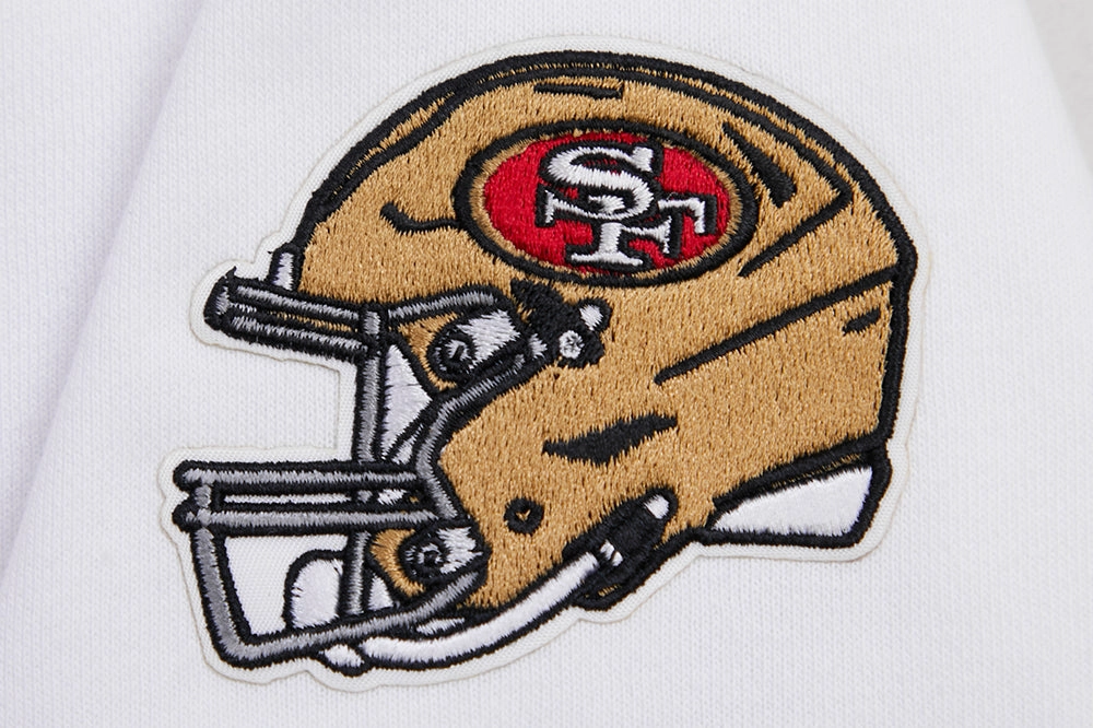 NFL SAN FRANCISCO 49ERS CLASSIC FLEECE CREWNECK (WHITE)