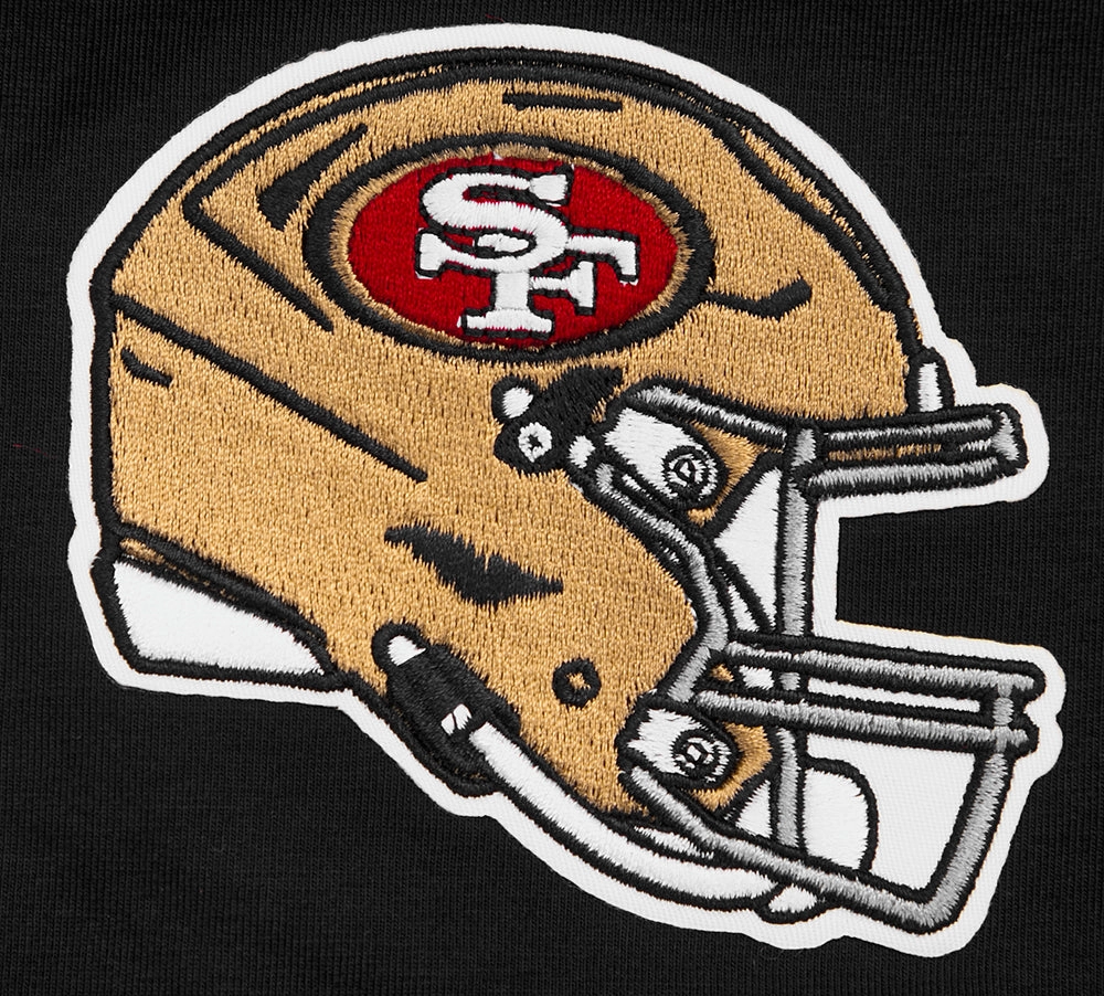 NFL SAN FRANCISCO 49ERS CLASSIC MESH STRIPED MEN'S TEE (BLACK/RED)