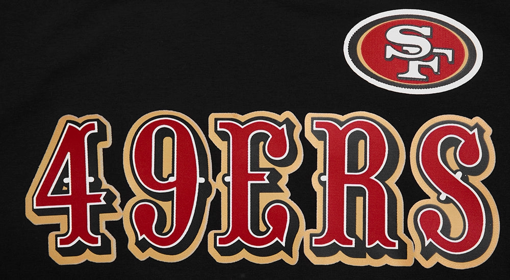NFL SAN FRANCISCO 49ERS CLASSIC MESH STRIPED MEN'S TEE (BLACK/RED)