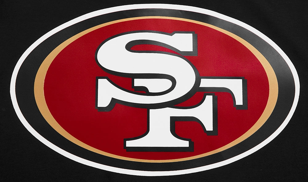 NFL SAN FRANCISCO 49ERS CLASSIC MESH STRIPED MEN'S TEE (BLACK/RED)