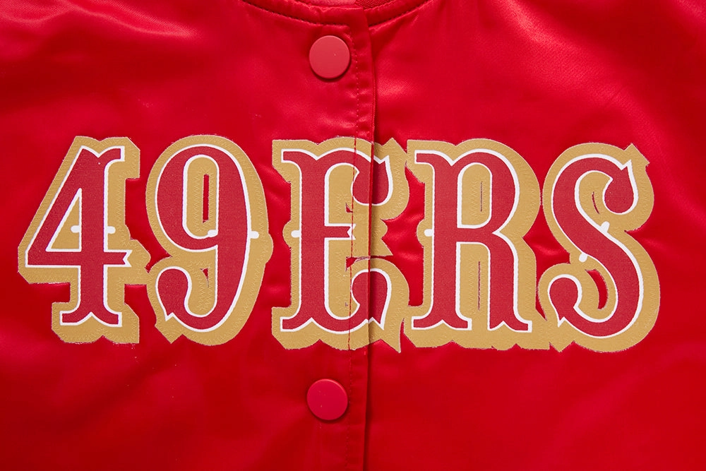NFL SAN FRANCISCO 49ERS CLASSIC WOMEN'S SATIN JACKET (RED)